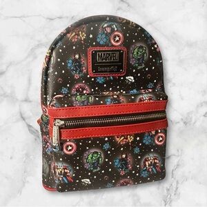 ⭐️NWT⭐️  Loungefly Marvel Avengers Tattoo Womens Double Strap Shoulder Bag Purse